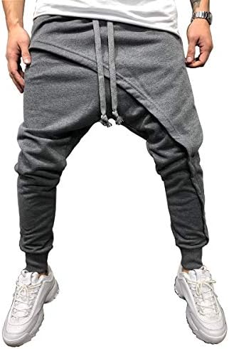 Mens Cotton Jogger Sport Harem Pants Stripe Fashion Slim Fit Drawstring Sweatpants Casual Tracksuit Bottoms