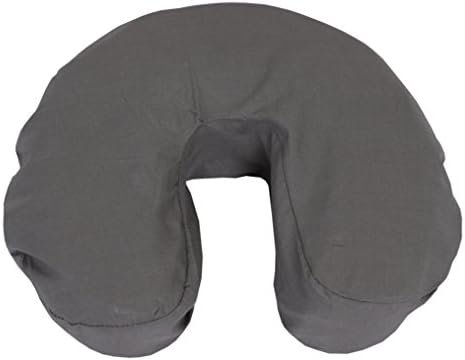 London Linens Poly Cotton Massage Tables Face Cradle Cover Cozies Fitted, Includes 4pcs (4, Grey)