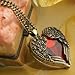 Fashion Vintage Palace Heart Pendant With Chain-Red