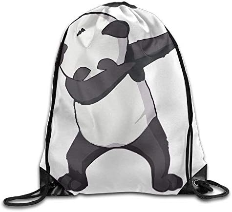 Drawstring Backpack Rucksack Shoulder Bags Panda Gym Drawstring Backpack Unisex Portable Sack Bags