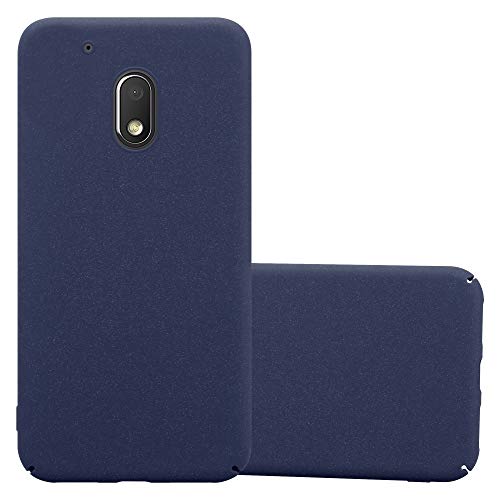 Cadorabo Hülle kompatibel mit Motorola Moto Z Play Schutzhülle TPU Silikon Case Frost Design Anti Rutsch Slim Kratzfest Stabiles Hardcase mit Rundumschutz Case Hülle für Motorola Moto Z Play in Blau