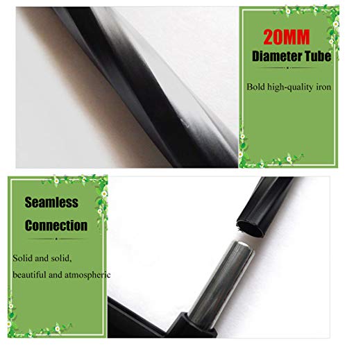 Gnova Weißer Rosenbogen GartenTorbogen Gitterlaube für Kletterpflanzen,Hochzeitseingang,BlumenRosenhilfe,schwarz,Breite… – Bild 5