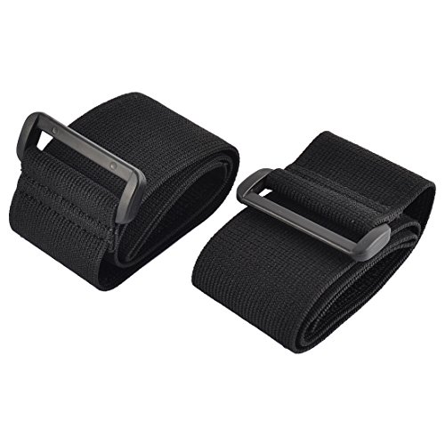 uxcell Nylon Outdoor Sports Elastic Backpack Hook Loop Tie Strap 5 x 50cm 2pcs Black