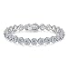 Bamoer Luxury White Gold Plated Bracelet for Women with Sparkling Clear Cubic Zirconia inlaid
