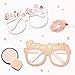 Rose Gold Bachelorette Party Decorations Kit, Konsait Bridal Shower Favor Supplies Gift Hen Party Bachelorette Accessories| Metal Rhinestone Tiara | Bride to Be Sash Metallic Team Bride Tattoos