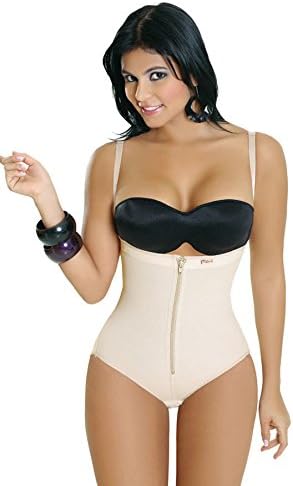 Fajas Colombianas Salome 0418 Strapless BodyControl Shaping Girdle Panty Style ( Black) Large
