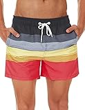 SILKWORLD Mens Swim Shorts Athletic Swimwear Beach