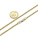 LAOYOU 4MM Mens Womens Necklace Stainless Steel Twisted Rope Chain Gold Hip Hop Rapper's Necklaces 16