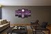 VASTING ART 5 Peices Hand Painted Modern Abtract Framed Canvas Wall Art Oil Paintings Purple Night Moon Ready to Hang for Living Room Wall Decor