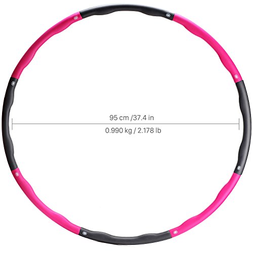 image for Rioa Fitness Exercise Hula Hoop 2 Pound Weighted Hula Hoop Perfect for