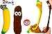 JA-RU Squishy Poop & Stretchy Banana Fidget Toy (2 Squishies) Slow Rising Sand Filled Stress Toy. Funny Gag Gifts for Kids. Sensory Fidget Squeeze Toy. Banana Party Favors. 6448-3340p