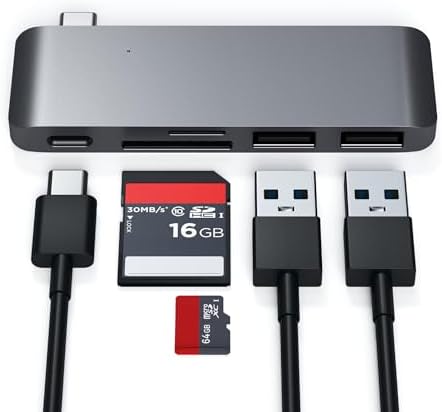 Hub USB C 5 in 1 Combo, USB C Dati e Ricarica, Grigio Siderale