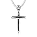 HZMAN Athletes Cross Necklace by Pendant Sports Stainless Steel Baseball and Baseball Bat Cross Necklace (Silver)