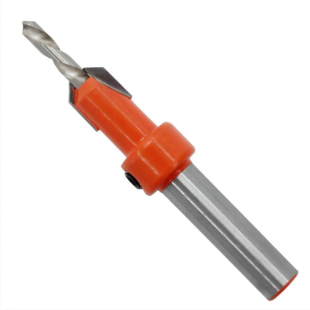 3mm Countersink Drill Bit, 10mm Round Shank, HSS Woodworking Cone Drill Chamfer Counter Bit, Screws Hole Tool for Wood Drilling