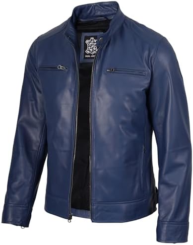 Flesh & Hide F&H Men's Thriller Genuine Leather Black Jacket XS
