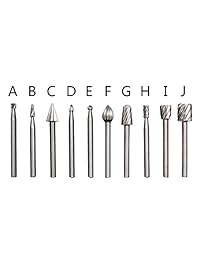 QST 10pcs HSS vástago Routing Router Bits Burr Rotary tools 1 8" (3 mm) Suit Dremel Proxxon giratorio carving herramientas de cortador de cuchillo para grabado Madera Tallada trabajo