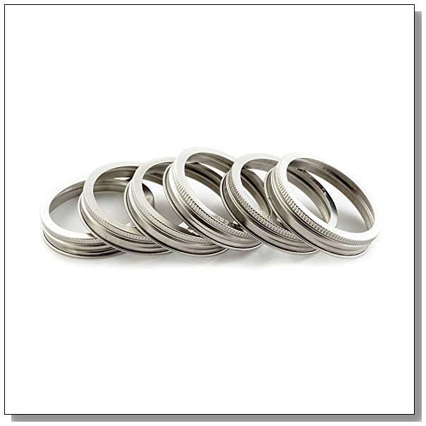 Wide Mouth Canning Jar Rings That Won't Rust BLUE CRYSTAL SKY