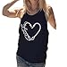 Women Tank Tops, kaifongfu Heart Letter Print Sleeveless Tank Crop Tops Vest