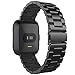 VIGOSS Metal Strap Compatible with Fitbit Versa Bands Black Men 2 Pack Solid Stainless Steel Versa Band + Milanese Loop Mesh Replacement Bracelet Wristband for Fitbit Versa Smartwatch