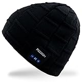 Mydeal Winter Bluetooth Beanie Hat Warm Soft Cap with Wireless Headphones Headsets Earphones Stereo Speaker Mic Hands Free for Outdoor Sport,Compatible with Iphone Android Cell Phones,Christmas Gifts