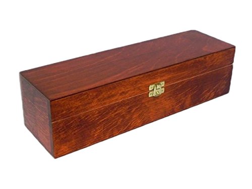 Wooden World – Wine storage box wine accessories, wooden casket gift – Lacquered Alder wood color- orange