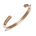 NewCHICHI Stainless Steel Grooved Cuff Bangle Bracelet Hair Tie Holder Engraved “You’re Braver than you believe, Stronger than you seem,and Smarter than you think” (2 Pack)
