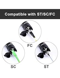 Localizador de fallos visuales de 18.6 mi: comprobador de cable de fibra óptica de Hockham, herramienta de detección de cable VFI de 30 mW, luz roja, con conector universal de 0.098 in para CATV Telecommunications Engineering Maintenance (Fit FC)