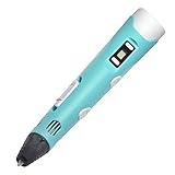3D Printing Pen, IVSO® Intelligent 3D Printing Pen ABS Fibrous Material and Power Supply with Temperature Display for Drawing and Doodle Model Making Arts & Crafts Drawing. (Green)