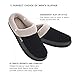 VONMAY Men's Slippers Fuzzy House Shoes Memory Foam Slip On Clog Plush Wool Fleece Indoor Outdoor Size 13-14 Black/Grey