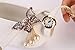 BESSKY Women Faux Pearls Rhinestone Butterfly Bracelet Quartz Analog Watch White