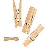 Mini Clothespins Clothes Pins Photo Clips - Small Clothespins for Crafts Photos Wooden Paper Picture Clips Colorful Tiny Decorative Little Clothes Pins for Hanging Pictures Baby Shower Clip - 100PCS â€¦
