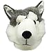 Rittle Furry Husky Dog Animal Hat, Realistic Plush Costume Headwear - One Size