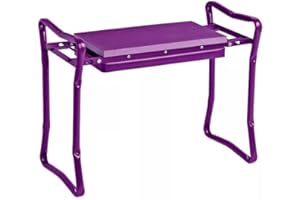 Gardener's Supply Company Garden Kneeler & Portable Stool | Extra Wide & Soft Cushion for Outdoor Flower Bed & Raised Bed Gardening | Gardening Gifts for Grandparents & Seniors - Purple