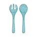 Le Cadeaux Antiqua Turquoise Melamine 5-Piece Salad Bowl, Salad Servers, Platters Hostess Serving Set