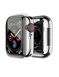 Carcasa para Apple Watch 4 con diseño sonriente, incluye protector de pantalla de TPU, transparente y ultrafina, para Apple iWatch, 44mm