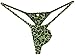 WOSESE Mens G-String Bulge Pouch C-Thru Sheer Thongs Leopard WSS38 (S/M fit Waist 27''-33'', Green)
