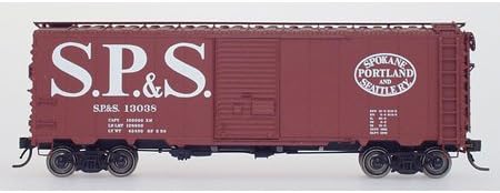 40' 12-Panel Boxcar - Ready to Run -- Spokane, Portland & Seattle (Boxcar Red, Large, Straight Billboard SP&S)