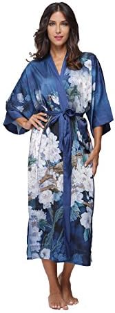 The Bund TheBund Women's Watercolor Floral Kimono Robe Long