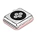 Metal Bumper Case Protective Cover Aluminum Alloy Edge Frame Guard (NOT Screen Protector) Compatible with Apple Watch 38mm Series 3 2 1, Rose Gold