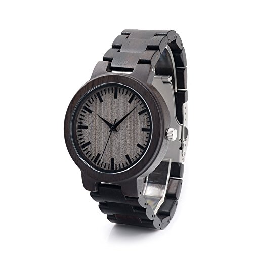 Bobo bird mens bamboo wood watch gray wood dial men siz…