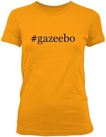 #gazeebo - Hashtag Ladies' Junior's Cut T-Shirt, Gold, Small