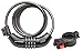 Schwinn Combination Bike Lock in Twisted Steel Cable, 5 feet x 8 mm Anti Theft Bicycle Lock, Black, Security Level 1