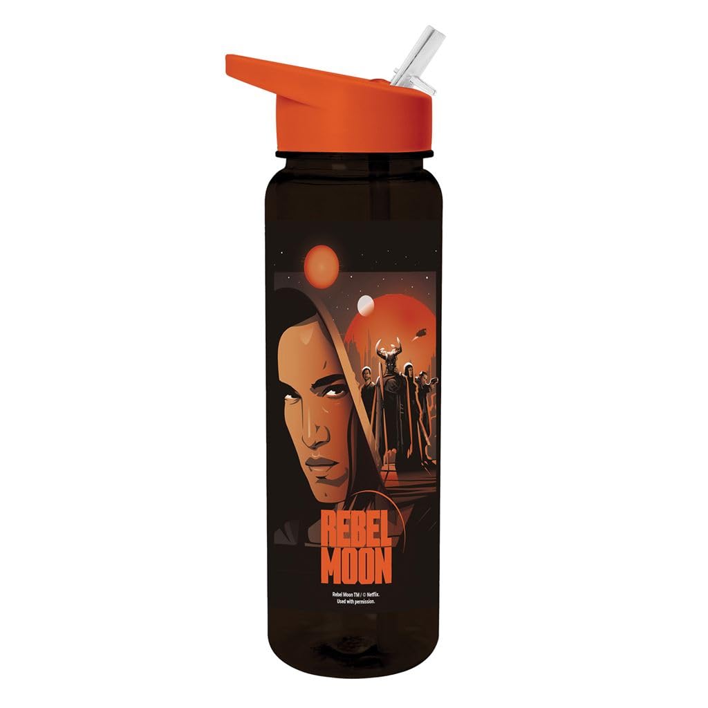 Rebel Moon Water Bottle (Resistance Dawning Design) 700ml Plastic Water Bottle, Girls Water Bottle, Boys Water Bottle, Kids Water Bottle - Official Merchandise
