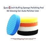 5Pcs 6inch Buffing Sponge Polishing Pad Kit Waxing Car Auto Polisher Use