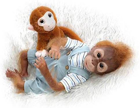 iCradle Reborn Baby Dolls 21''52cm reborn baby Monkey New 52CM handmade detailed paint Xmas Gift
