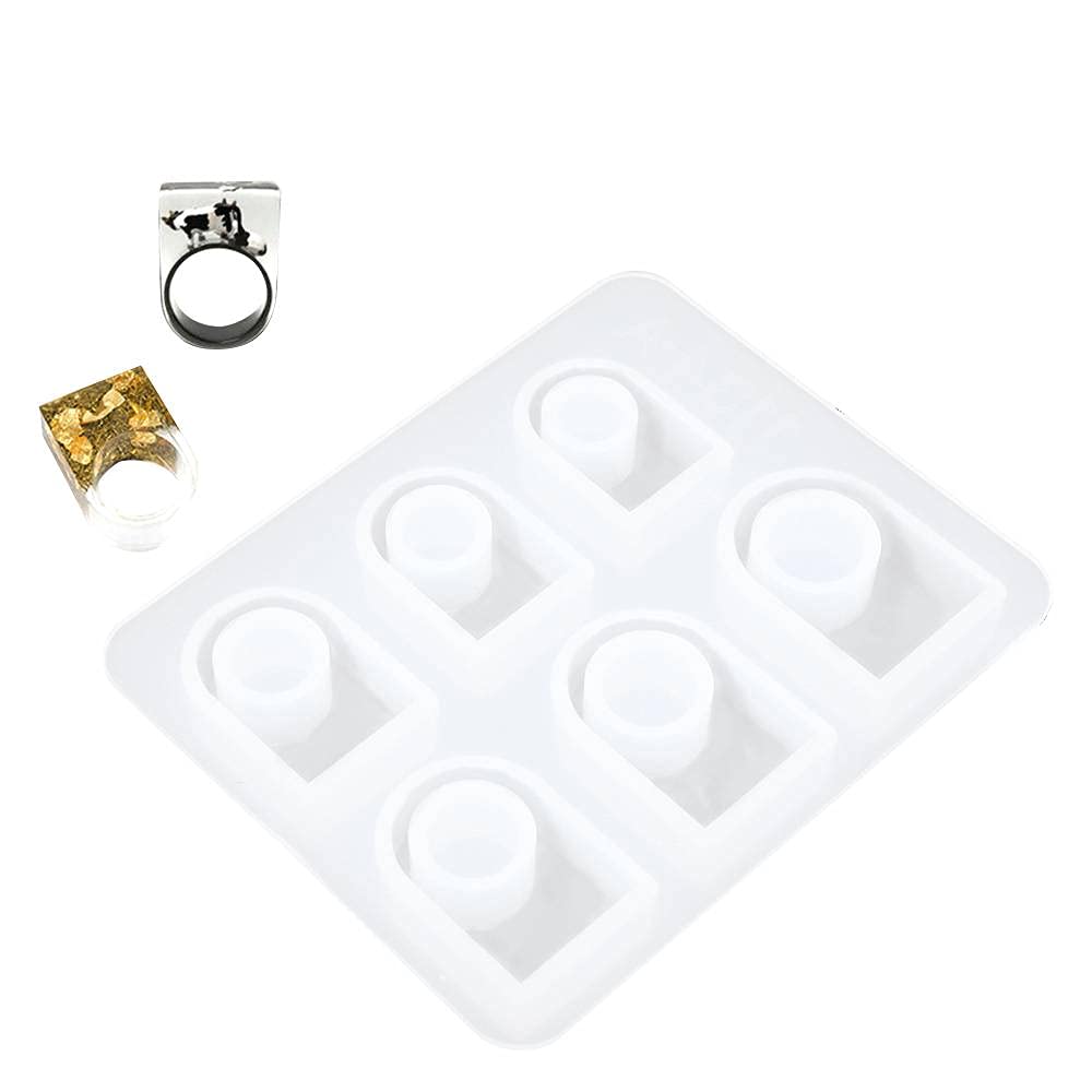 Ring Silicone Moulds for Resin Epoxy Translucent Resin Mould for Jewelry Making DIY Tool Hand-Made Jewelry Mould Kit