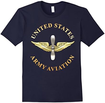 Mens US Army Aviation Tshirt Medium Navy