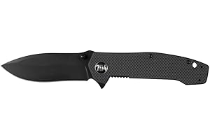 704 Gear Trailblazer EDC Folding Pocket Knife | 3.25" Blade, G10 Handle, Ambidextrous Thumb Stud, Reversible Pocket Clip | Black