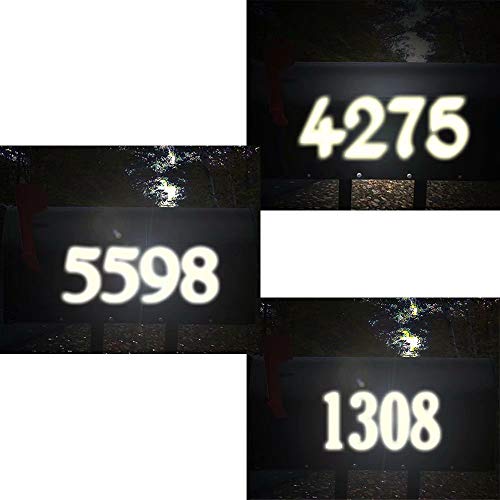 Reflective White 6" Mailbox Numbers Sticker Decal Die Cut Rustic Style