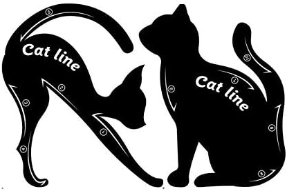 PAPWOO Cat Eyeliner Stencil 2Pcs/set Eyeshadow Stencils Kit Professional Model For Eyebrows Shaper Beauty Make Up Model Template Tools Accessorie